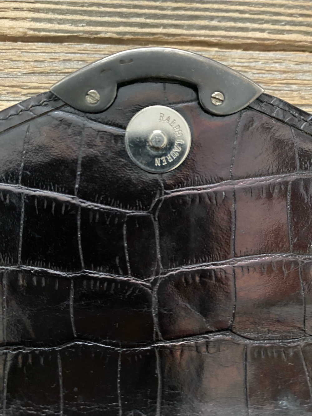 Vintage Ralph Lauren Alligator Embossed Wallet with Sterling Silver Detail. - Picture 5 of 13